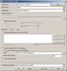 Backup Database Task