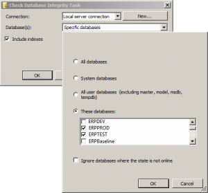 Check Database Integrity Task