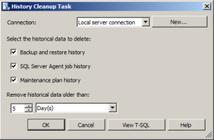 History Cleanup Task