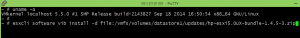 esxcli software vib install -d file:/vmfs/volumes/datastore1/update/hp-esxi5.0uX-bundle-1.4.5-3.zip