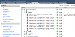 vSphere Client Systemstatus