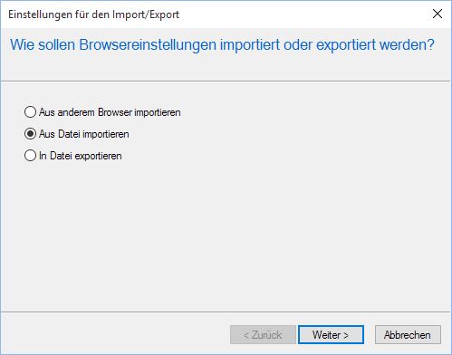 Aus Datei importieren