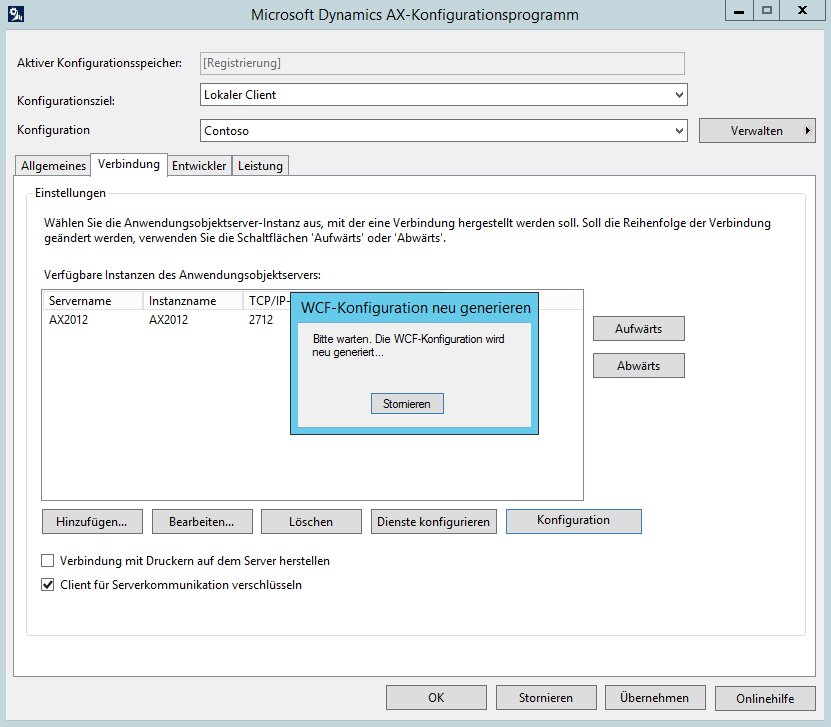 Microsoft Dynamics AX-Konfigurationsprogramm