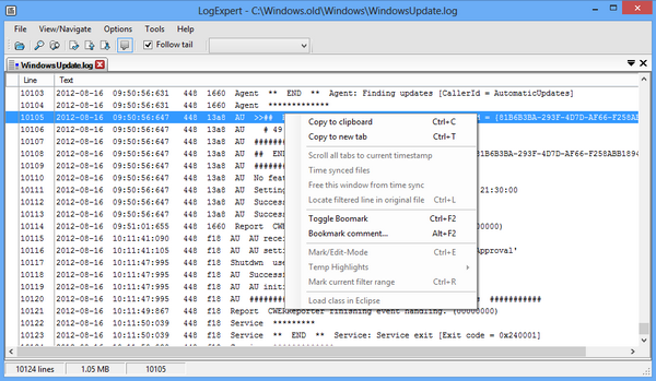 LogExpert für Entwickler unter Windows