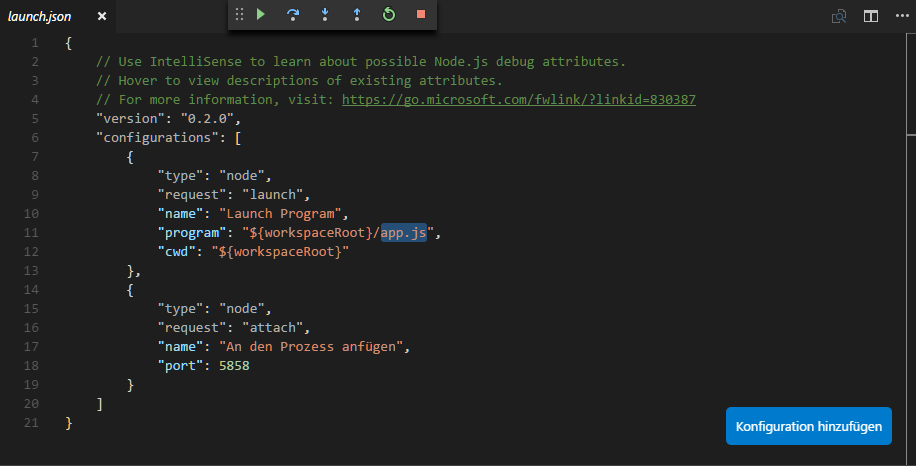 Visual Studio Code launch.json