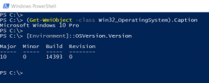 windows version cmdlet