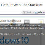 Das Utility appcmd.exe von IIS für den Export und Import von Applicationpool und Sites