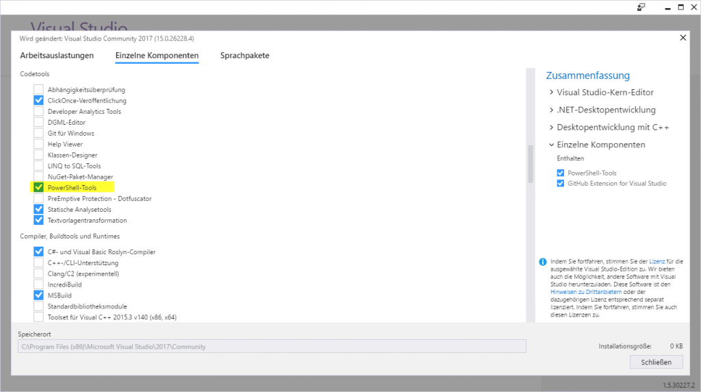 Visual Studio PowerShell