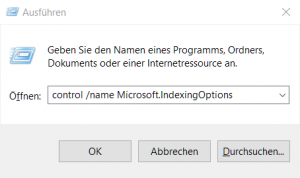 Outlook 2016 Indizierung