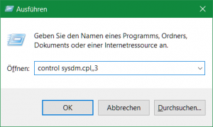 control sysdm.cpl,,3