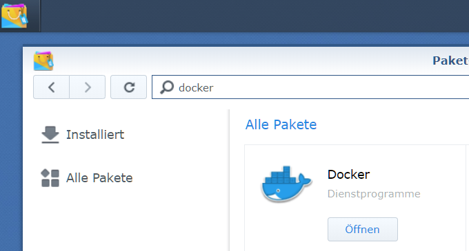 Synology Docker Paket