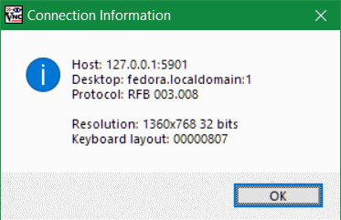 VNC Connection Information
