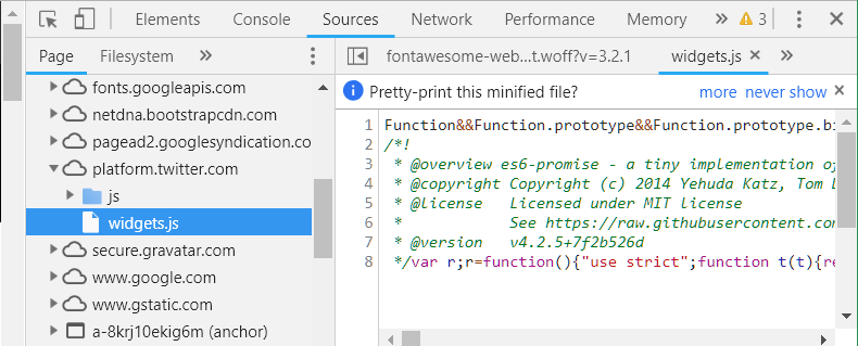 Chrome Entwicklertools