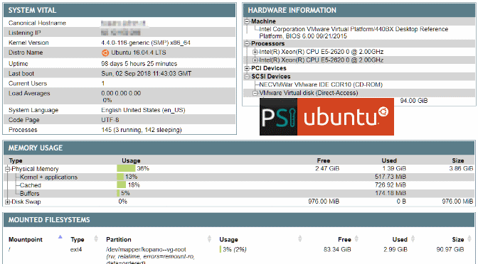 phpSysInfo Installation auf Debian
