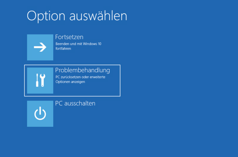 Windows Problembehandlung