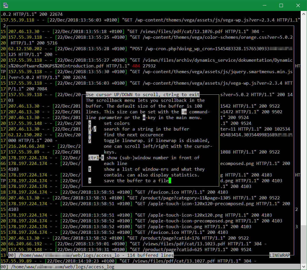 MultiTail zum überwachen mehrer Log-Dateien