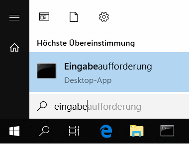 Start Eingabeaufforderung