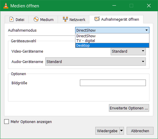 In der nachfolgenden Bilderstrecke wird gezeigt, wie man mit dem VLC Player ein MP4 Video aufzeichnet, dieses man beispielsweise auf Youtube hochladen kann