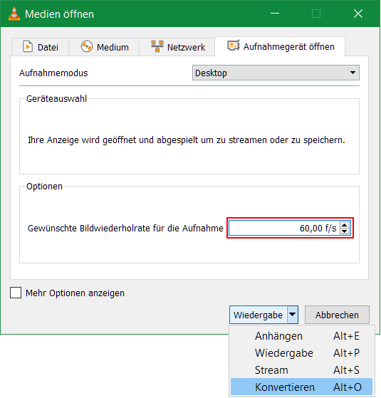 In der nachfolgenden Bilderstrecke wird gezeigt, wie man mit dem VLC Player ein MP4 Video aufzeichnet, dieses man beispielsweise auf Youtube hochladen kann