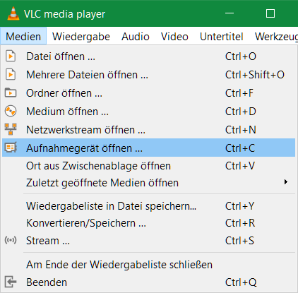 In der nachfolgenden Bilderstrecke wird gezeigt, wie man mit dem VLC Player ein MP4 Video aufzeichnet, dieses man beispielsweise auf Youtube hochladen kann