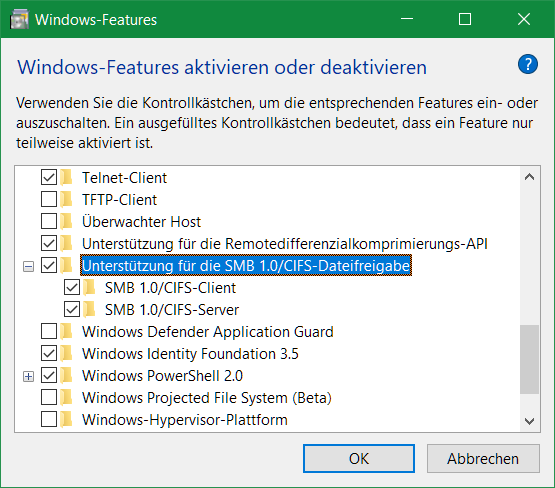 Windows mit SMBv1 zu Active Directory beitreten