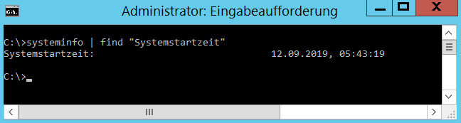 Datum und die Uhrzeit der Systemstartzeit