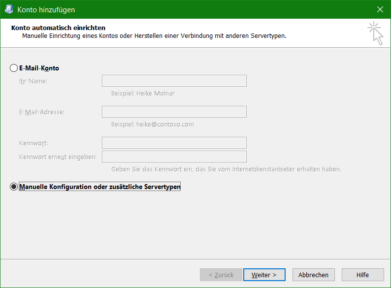 Kopano Postfach in Outlook hinzufügen