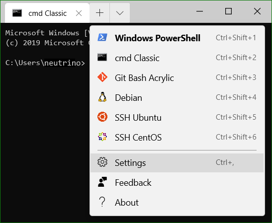 Windows Terminal Settings