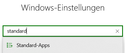 Einstellungen-Standard-Apps