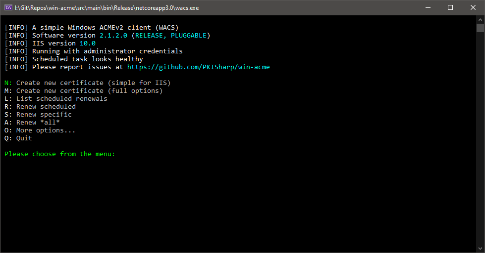 Zertifikat anfordern