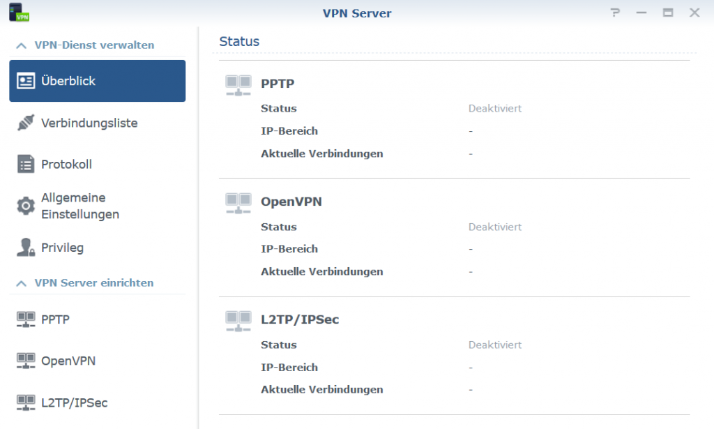 OpenVPN mit Synology DiskStation Installation