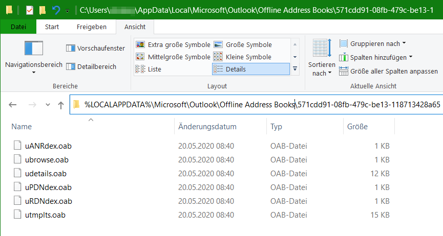 Exchange Update Globale Standardadressliste OAB-Dateien