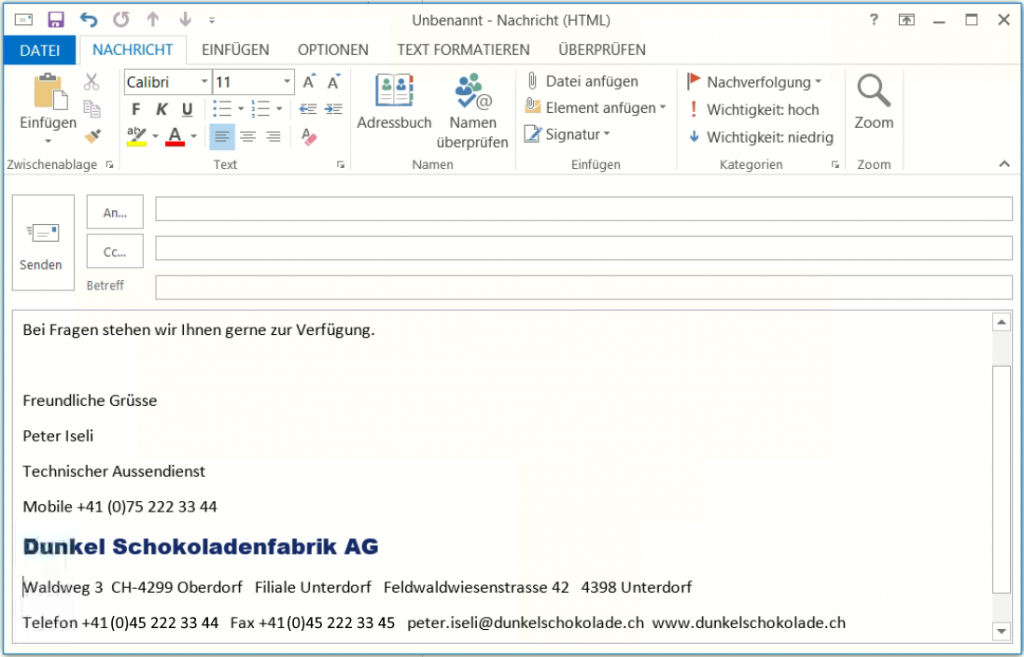 Outlook Signatur