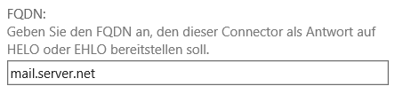 Helo command rejected Host not found, FQDN bei HELO/EHLO