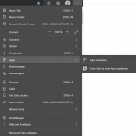 Microsoft Edge Einstellungen Apps verwalten