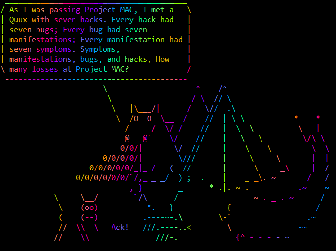 Regenbogenfarben im Linux Terminal