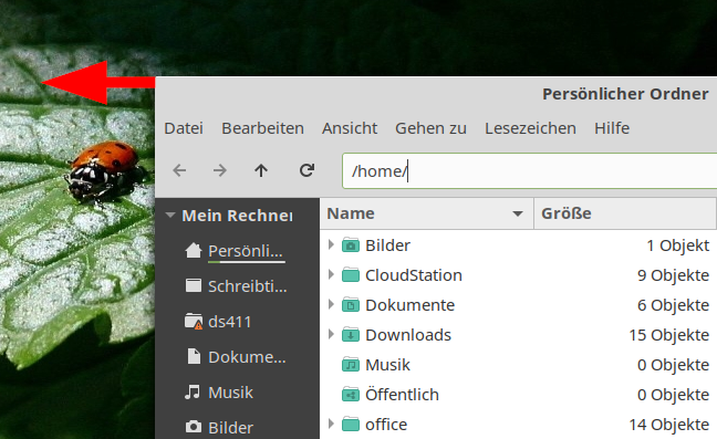 Linux Desktop Fenster Einrasten