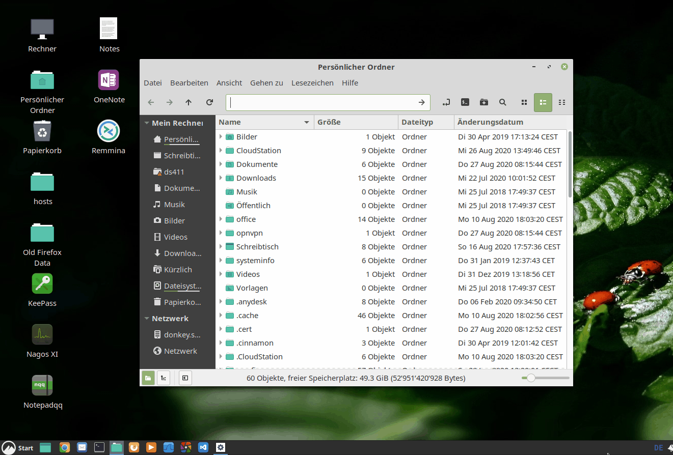 Fenster einrasten bei Linux Cinnamon Desktop
