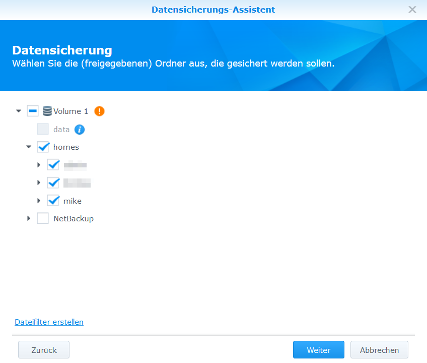 Linux Backup auf Synology mit rsync. Hyper Backup Sicherungsaufgabe erstellen