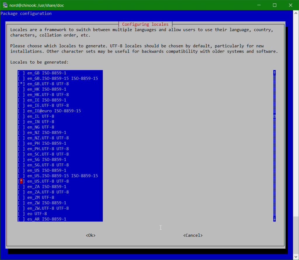 Debian dpkg-reconfigure locales