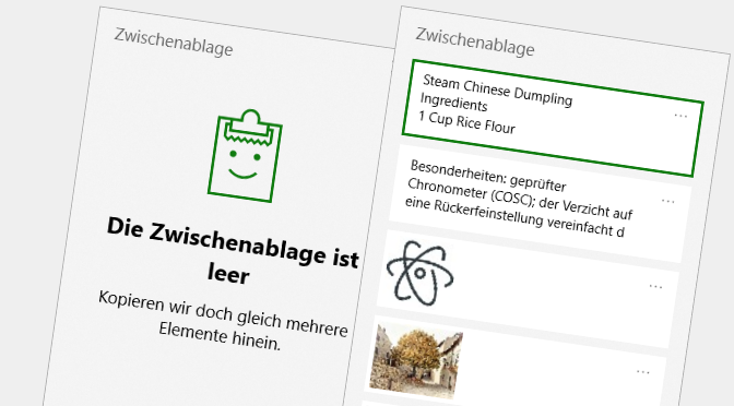Der neue Windows Zwischenablage Verlauf aktivieren