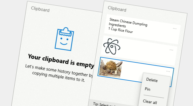 how to enable new windows clipboard history