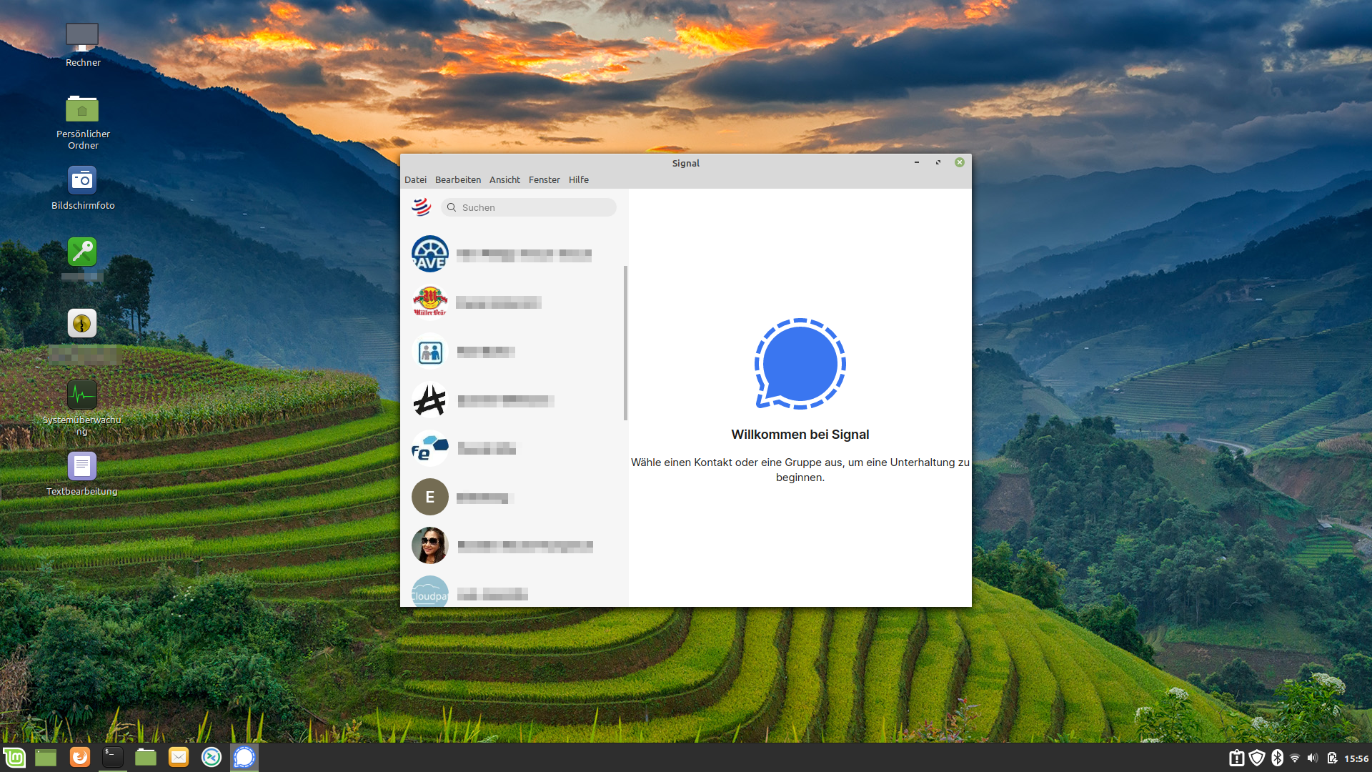 Cinnamon with Signal-Desktop
