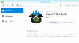 Nano Editor auf Synology NAS Installieren