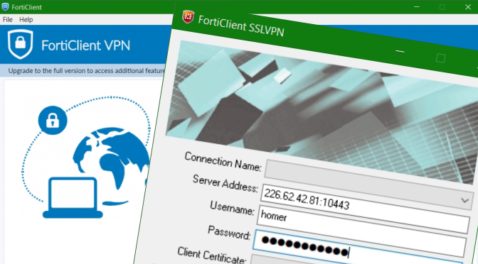 FortiClient VPN Post Login Script