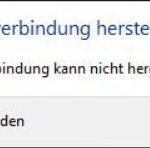 Druckerverbindung kann nicht hergestellt werden. Fehler bei vorgang 0x00000006