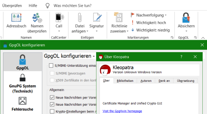 Mit Gpg4win jede E-Mail, Dateien einfach und kostenlos verschlüsseln, sowie ihre Integrität und Herkunft mittels digitaler Signaturen absichern und überprüfen.