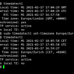 Linux Systemzeit Synchronisation mit Network Time Protocol und Zeitzoneneinstellungen festlegen und abfragen