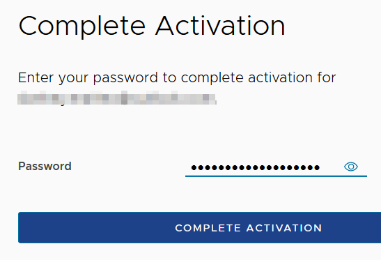 VMware Registration Complete Activation