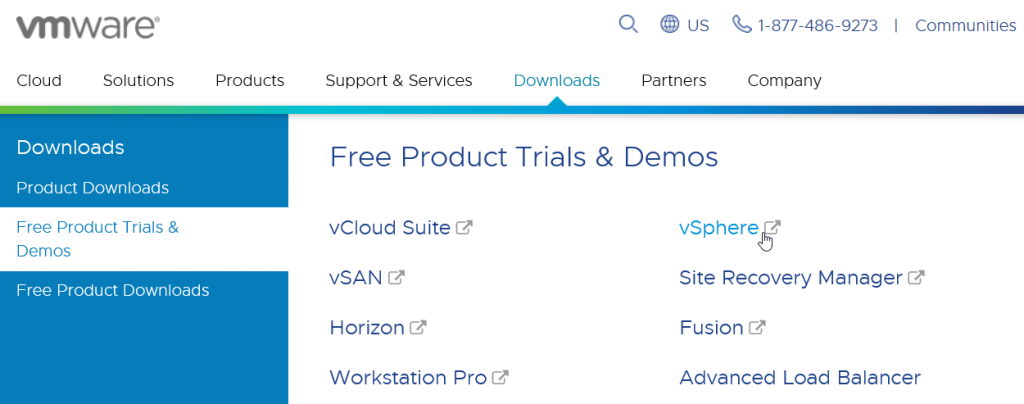 VMware Downloads Free Products Trials & Demos - vSphere